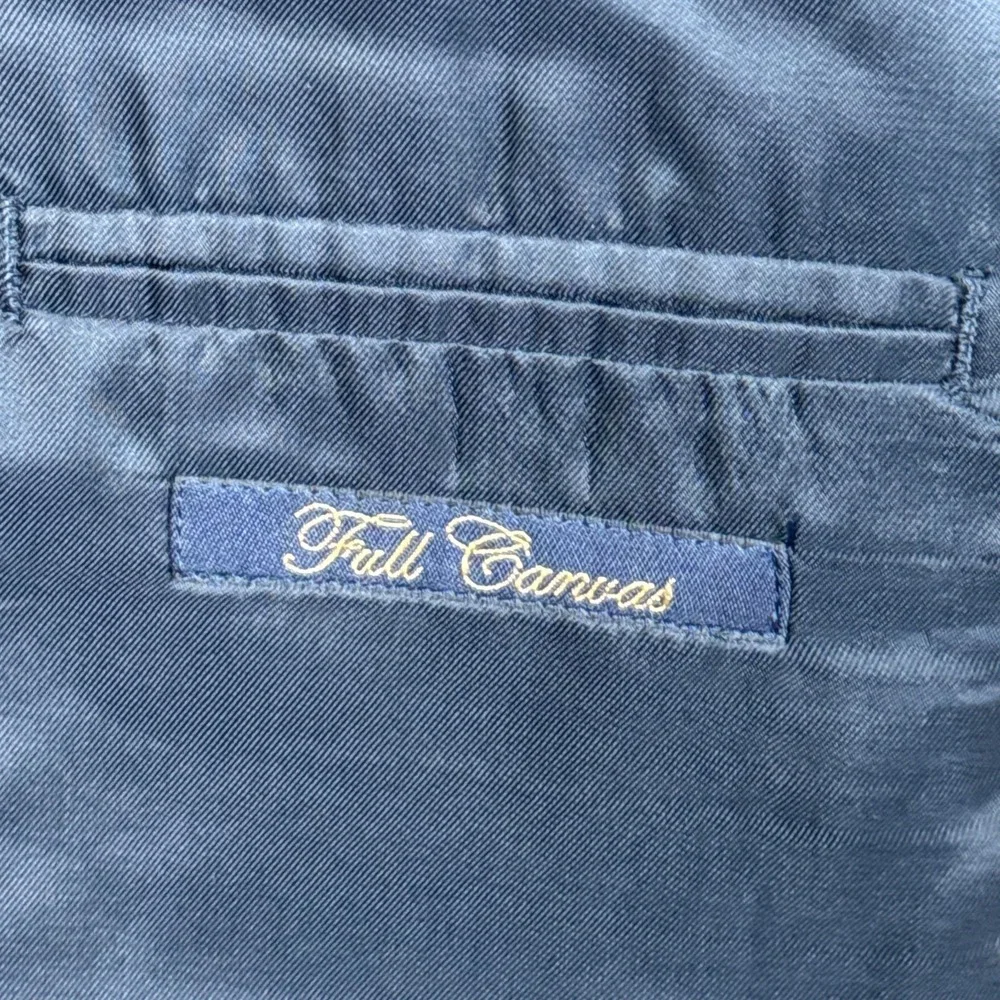 Brooks Brothers Blazer Mens 43R Navy Pinstripe Full Canvas Fitzgerald Brookscool
